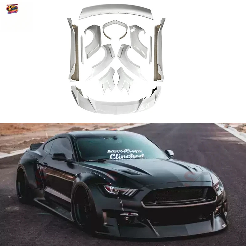 

Suitable for Ford Mustang 2015-2017 modification with CD wide-body kit, wheel arches, side skirts, front lip, rear spoiler, and