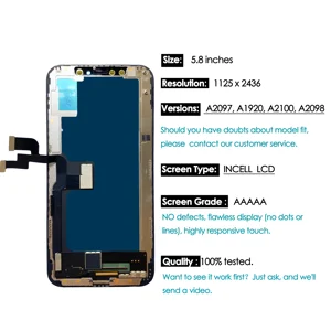 Reparaturteile von Touchscreen Digitizer Assembly, hochwertiges AAA -Incell LCD für iPhone XS, Großhandelskit 6 Hauptverkaufsgroßhandel Handy -Bildschirme - №4