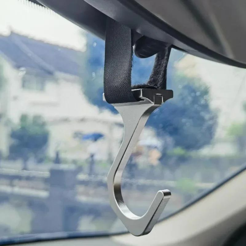 خطاف عجلة القيادة من الألومنيوم مع حزام نايلون قابل للتعديل، تعديل مثبت على السيارة #4