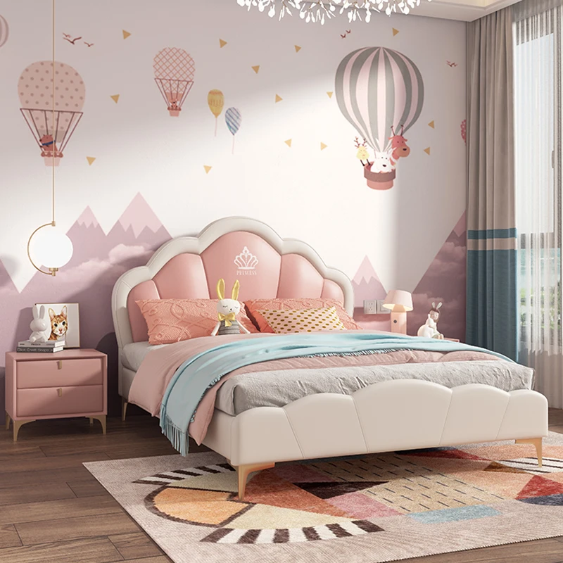 Normal Decoration Kids Beds Wooden Safety Simple Single Design Children Beds Princess Modern Camas Infantiles Furniture Home - Image 2