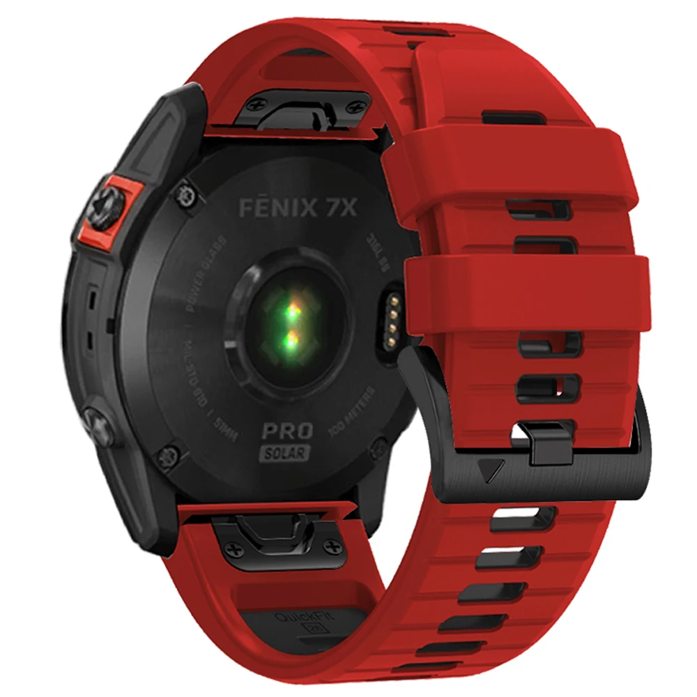 22mm 26mm Silikonarmband für Garmin Fenix 8 E 7X 7 Pro Solar/6X 6 Sapphire 5X/Epix/Tactix 8 QuickFit Uhrenarmband 1:1 Offizielles Armband