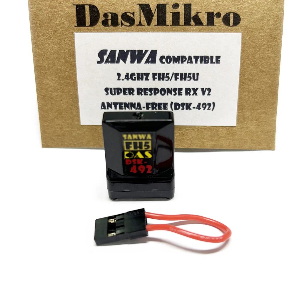 DASMIKRO DSK-492N FH5 KOMPATYBILNY ODBIORNIK BEZ ANTENOWY V2 DO SANWA FH-5 M17 MT-5 MT-R FHSS-5