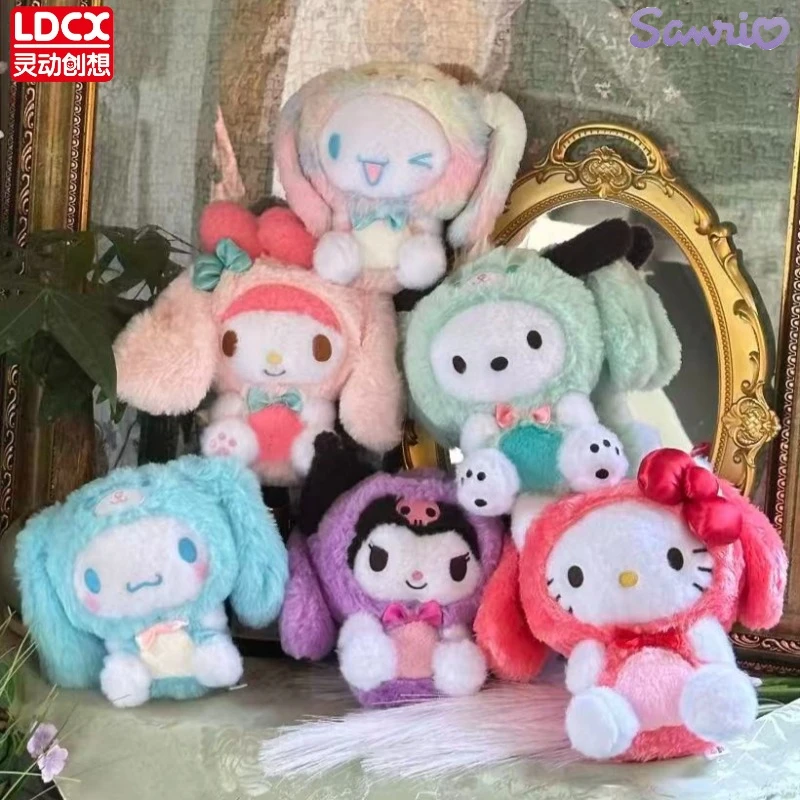 

Sanrio Family Plush Hanging Decoration Blind Box Melody Hello Kitty Figurine Soft Plushie Doll Genuine Toy Gift for Boy and Girl