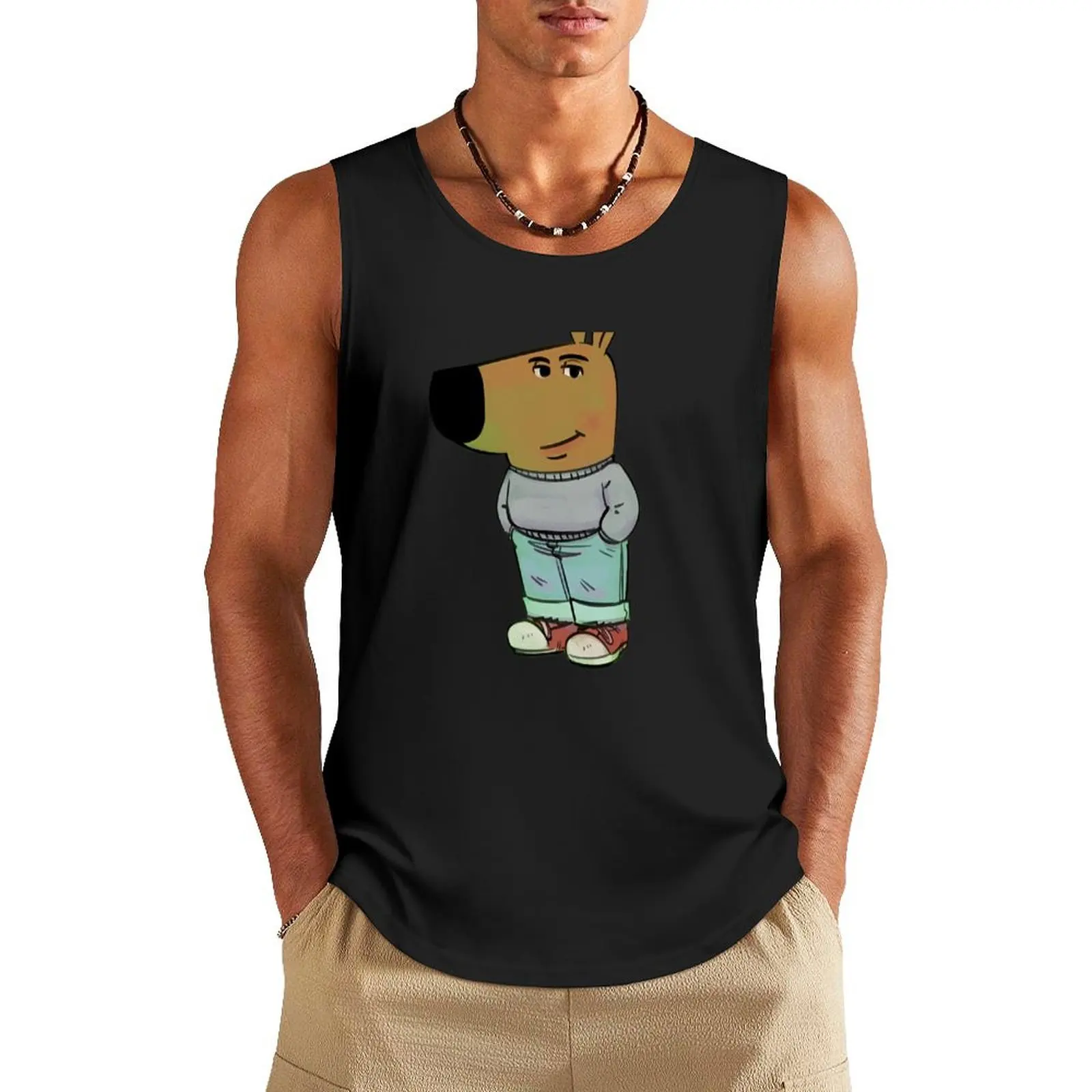 My New Character TikTok Meme Chill Guy Tank Top Body man anime t-shirts Bodybuilding shirt