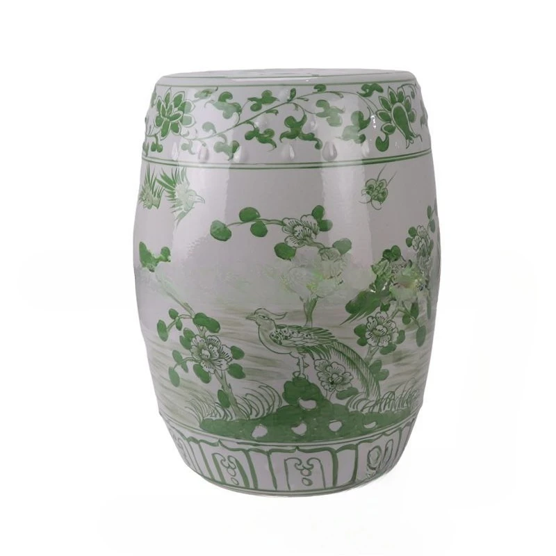 Ceramic stool cool pier antique hand-painted blue and white porcelain drum stool glazed red home decoration ornament