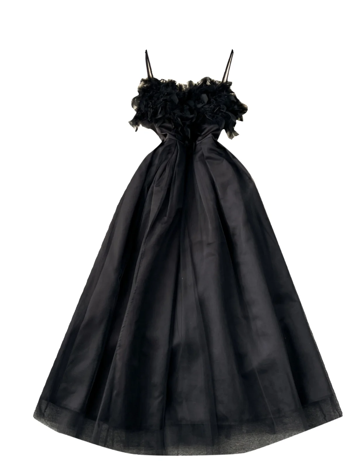 Długa spódnica midi w kształcie litery A z piórami Ele Bla, damska, do pracy, na wiosnę, jesień i zimę.