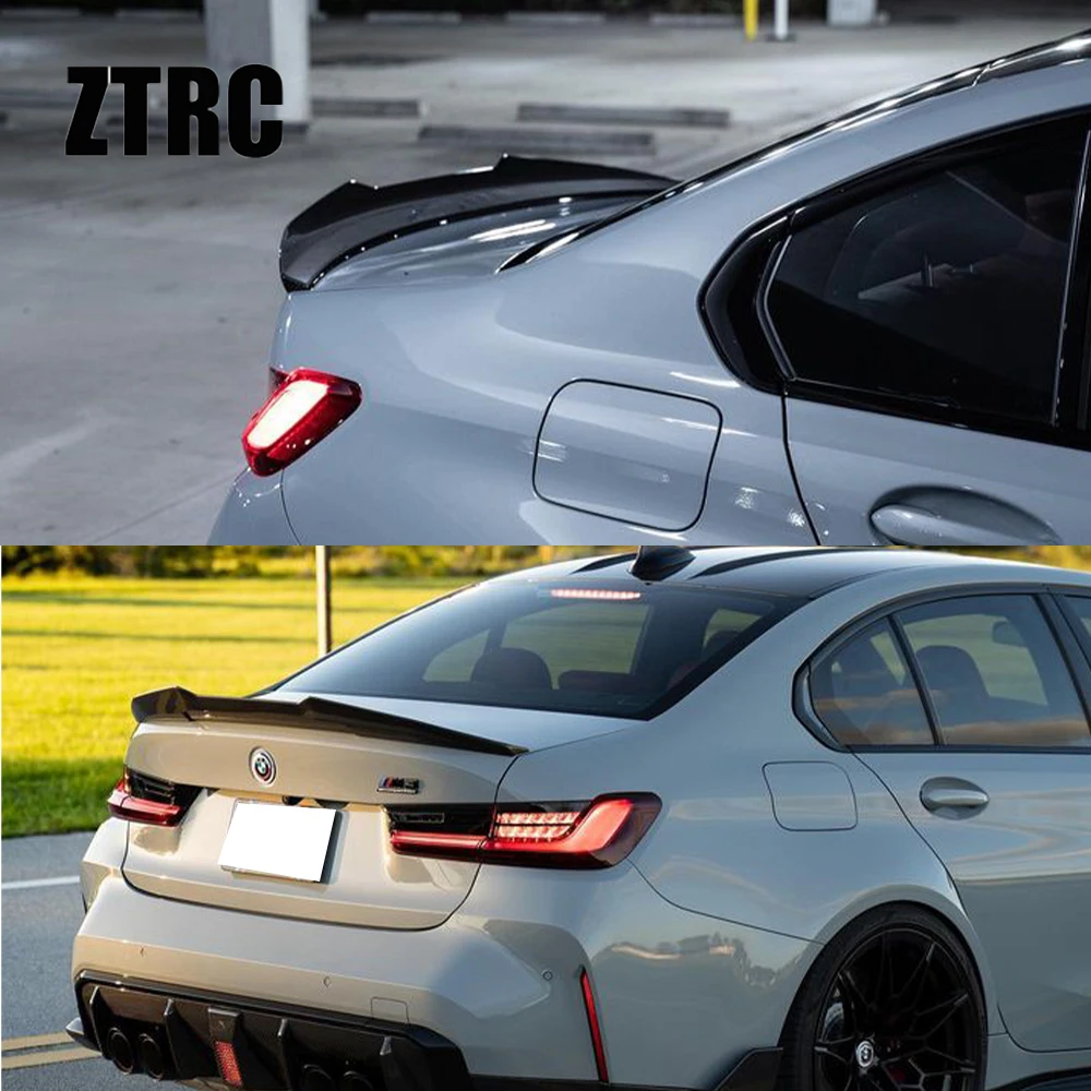 For BMW 3 Series G20 G28&M3 G80 PSM Style Carbon fiber Rear Spoiler Trunk wing 2018-2024 330 340