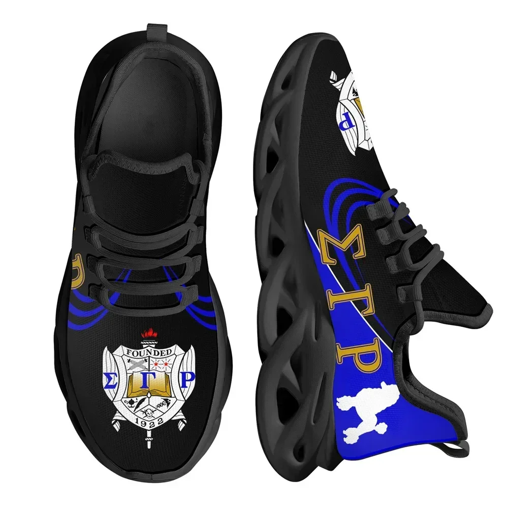 Women Shoes Lace-up Mesh Shoes Sigma Gamma Rho Poddles Breathable Running Shoe Wear-resistant Tennis Flat Shoes Hot