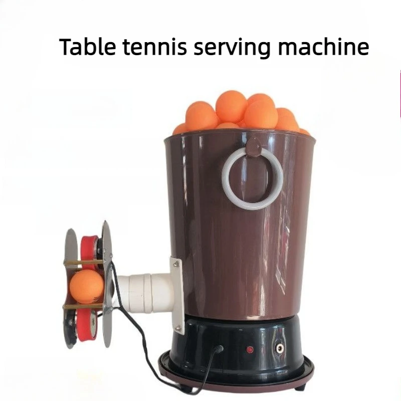 Adjustable Table Tennis Serve Machine Large Capacity Ping Pong Pitching Machine Durable Ball Trainer Portable Balls Equipment