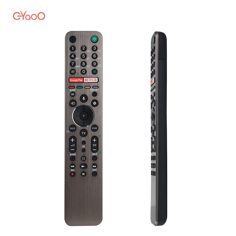 Backlight Voice TV Remote RMF-TX611E Replacement for Sony 4K HDTV RMF-TX600U KD-55XH9505 KD-75XH9505 RMF-TX621E Aluminium Alloy