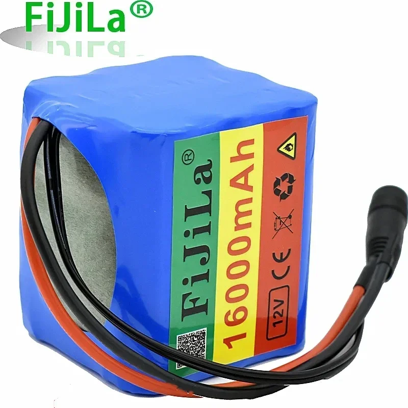 3S3P 12V Battery Pack 18650 Lithium-ion 12V 16000mAh DC12.6V Ultra Large Capacity Rechargeable Battery with BMS+charger