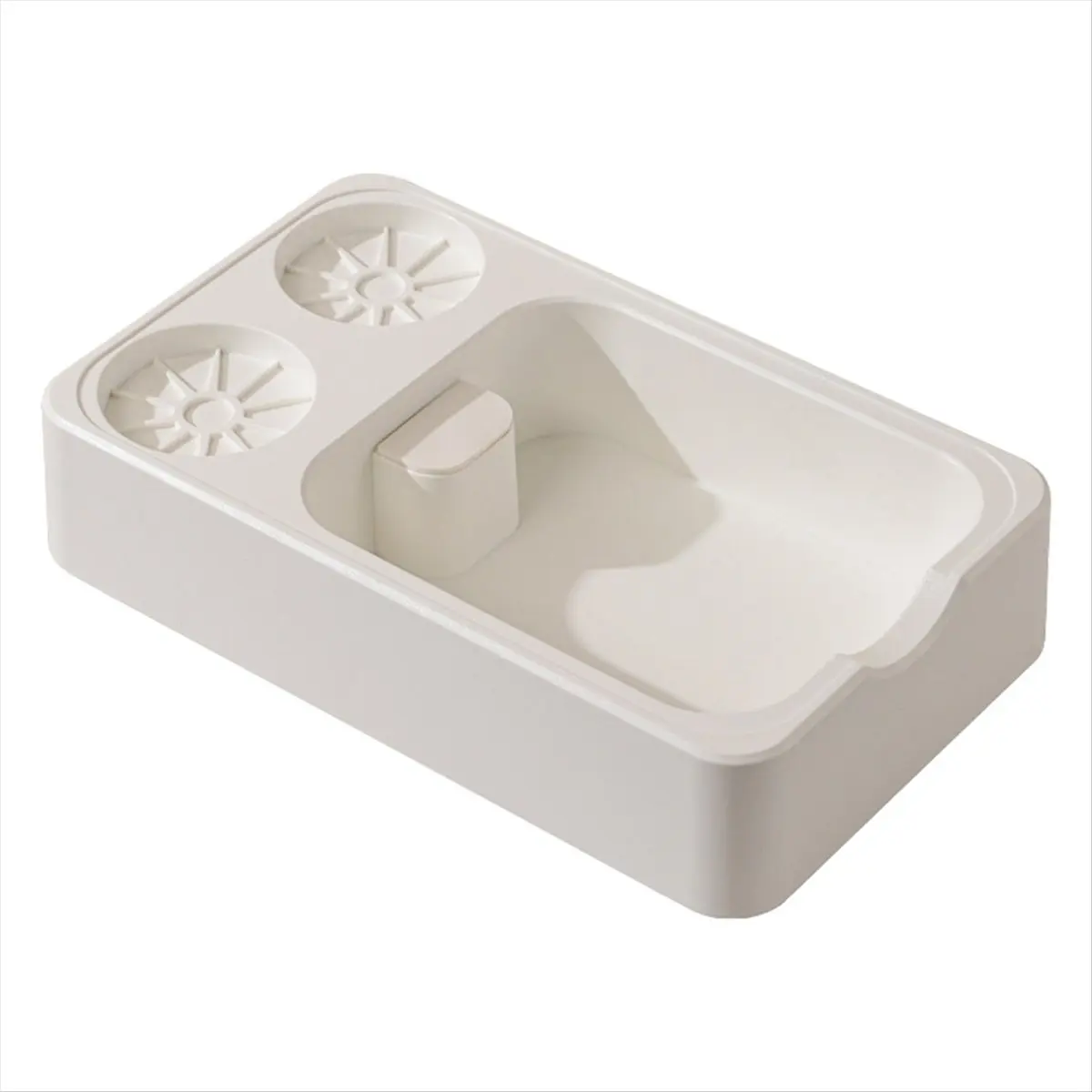 

ABZF Three-Piece Storage Base Multifunctional Household Coffee Tamper Knocking Box Italian Powder Distributor White