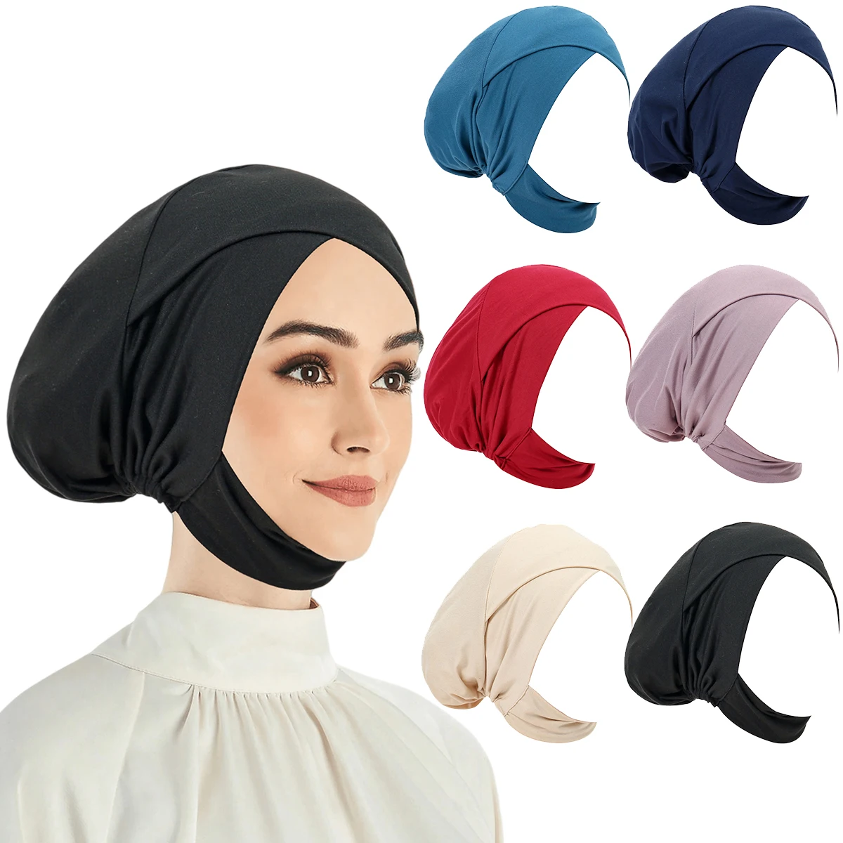 

Новый лоб крест под шарфом хиджаб внутренняя шляпа женская мусульманская бандана арабский капот шапки кепка повязки шапочки Skullies мусульманские