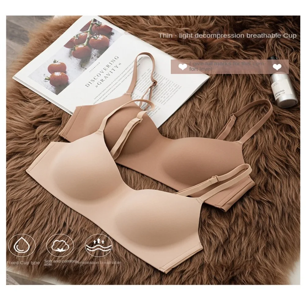 Мягкий комфортный беспроводной бюстгальтер из дышащей ткани с тонкой чашкой, бюстгальтер пуш-ап, эластичная поддерживающая структура, топ-труба, бюстгальтеры с поддержкой спины