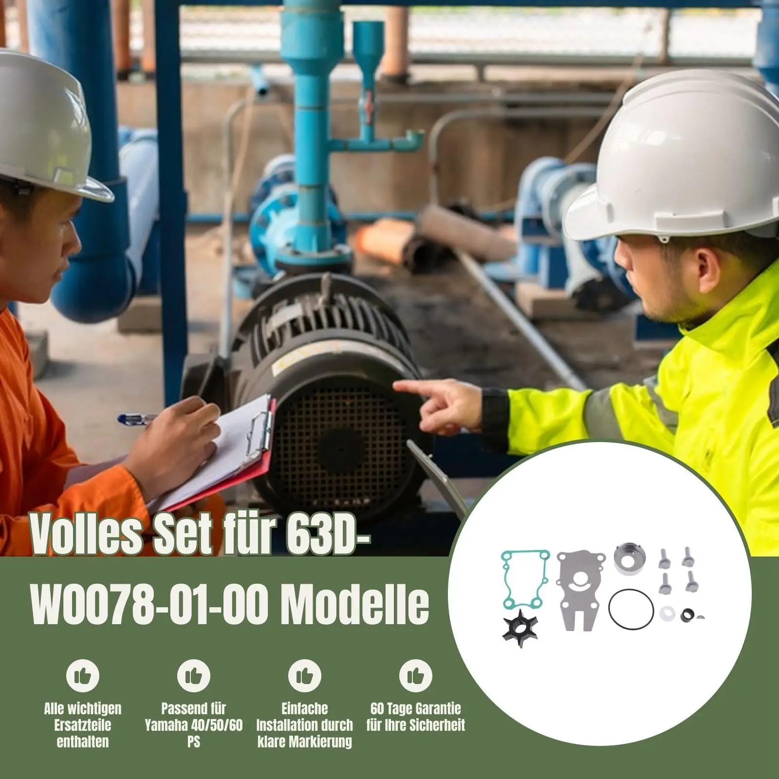 

Ремкомплект водяного насоса для 63D-W0078-01 40 50 60 F40 F50 F60