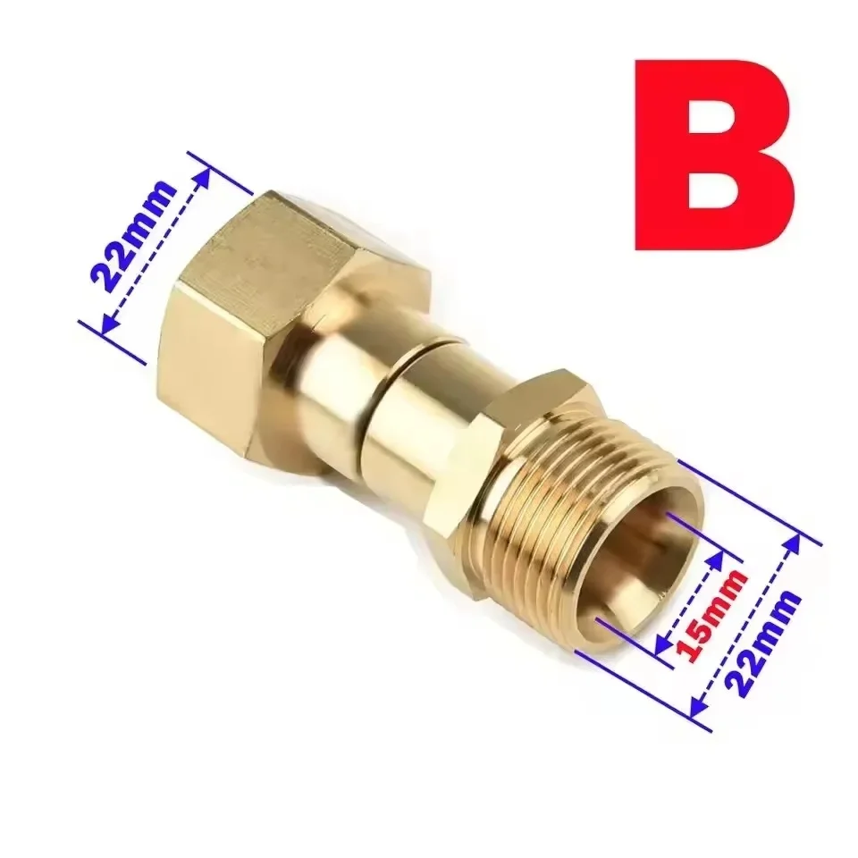 360-Grad-Drehbarer Verwicklungsfreier M22 14/15mm Drehverbinder, Universelle Passform für Hochdruckreiniger-Schlauch – Detail 6