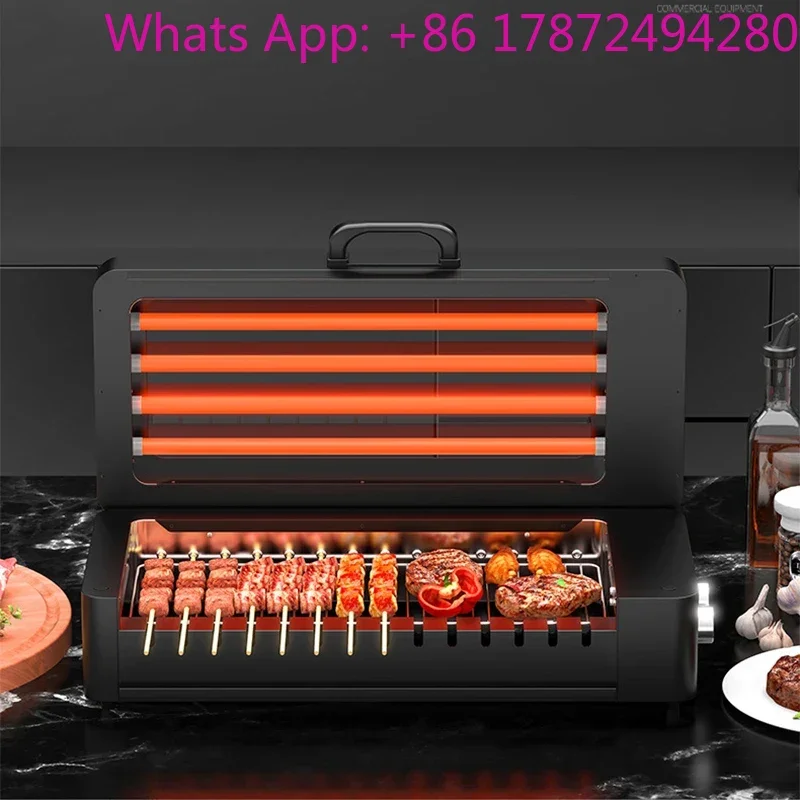 Barbecue oven Commercial smokeless barbecue machine Electric oven Automatic rotating multifunctional electric barbecue machine