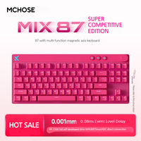 Mchose Mix 87 Multi Functional Magnetic Axis Rt Esports Mechanical Keyboard Customized Gaming Wired Half Aluminum Keyboard Gifts