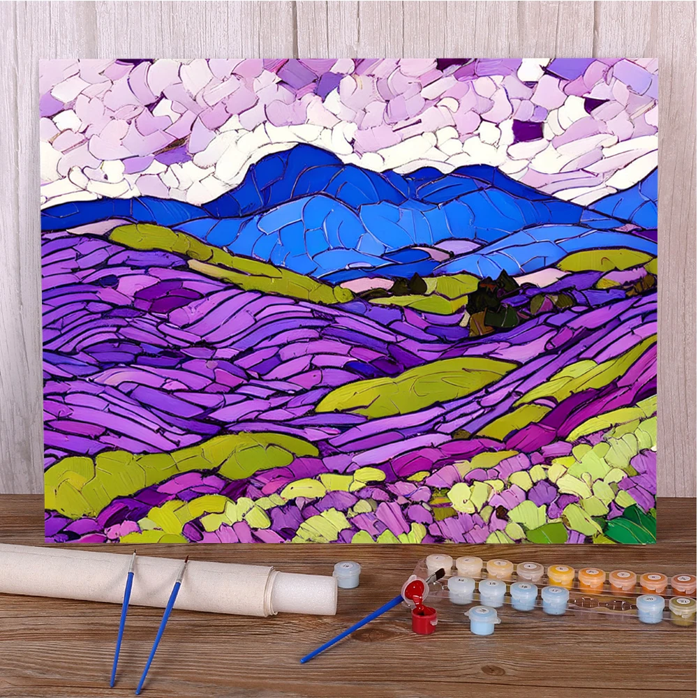 Fantasy Landscape Paint Number Paintings 20x30 Crafts Supplies For Adults Bedroom Decoration Personalized Gift Ideas 2024 NEW