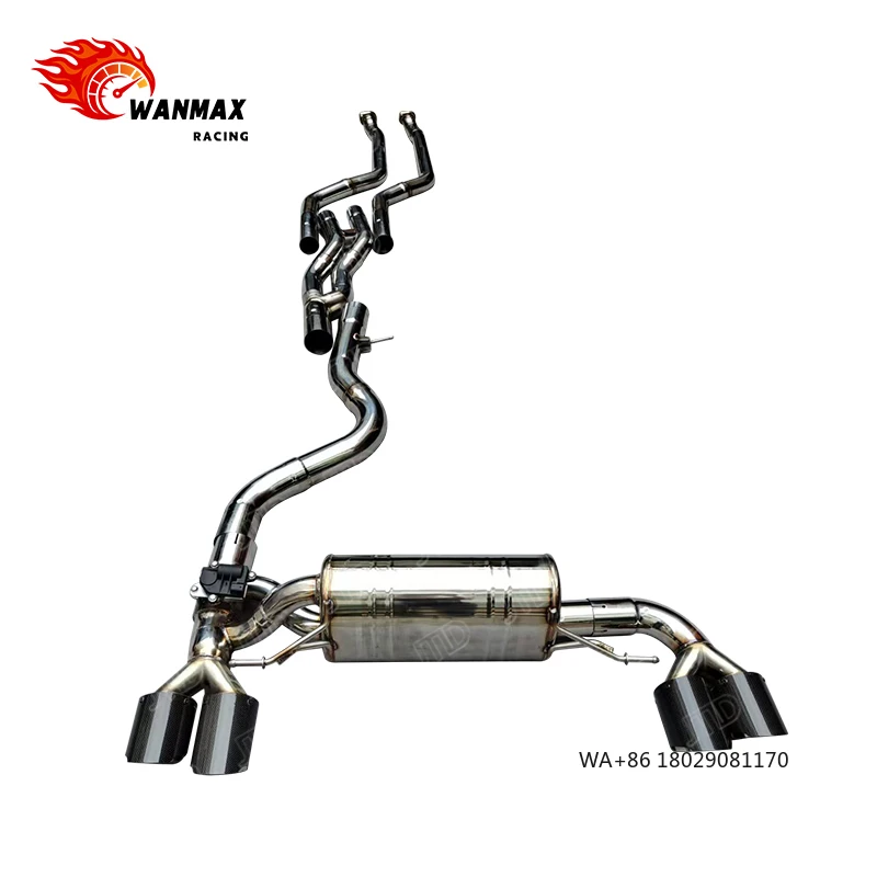 

304SS Stainless Steel Catback Muffler Valvetronic Exhaust System for E82 1M Exhaust