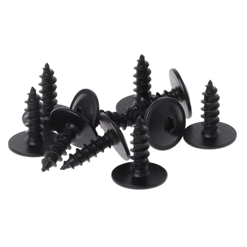 A70F 20/30Pcs 5mm Black Torx Screw Car Engine Under Covers Splashes Guards Self-tapping Screws Fastener For Car