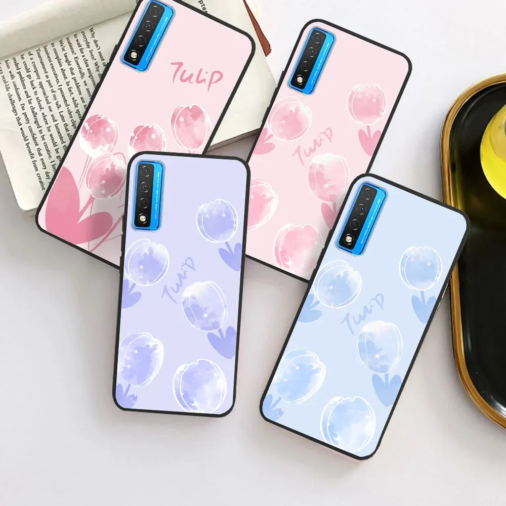 Para TCL 20 SE Funda 20s 20 5G parachoques de silicona suave para TCL 20L 20L Plus Funda de flores para TCL20SE 20s TCL20 5G Capa Coque Funda