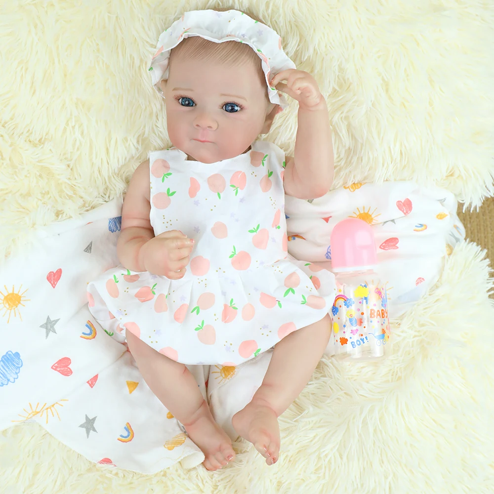 ตุ๊กตาเด็กผู้หญิงรีบอร์นขนาด 18 นิ้ว เบ็ตตี้ ตัวทำจากซิลิโคนทั้งตัว ไวนิล พร้อมผมที่ทาสีเหมือนจริง ของเล่นเด็กทารกเกิดใหม่ ของขวัญคริสต์มาส