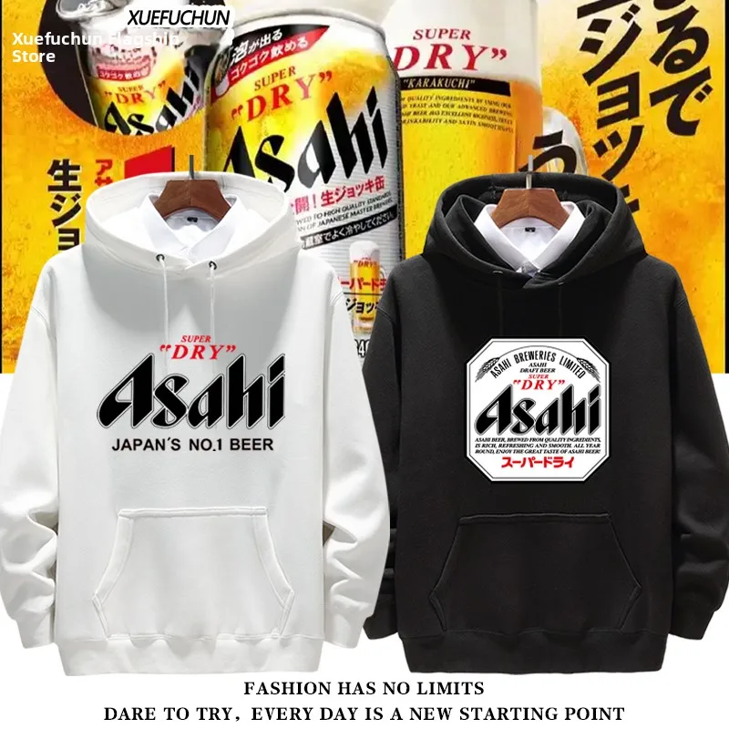 

Asahi Beer Letter Print Hoodie ex Long Sve Cotton Polyester Blend Casual Streetwear Spring Autumn Winter Faionable S...