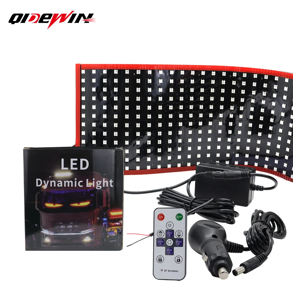 Truck special car flexible advertising screen Devil's eye dynamic LED ultra-thin intelligent random car sticker non-destructive