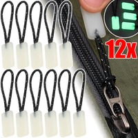 12/1PCS Luminous Zipper Pull Kit Markers Glow in The Dark Night for Coat Jacket Rucksacks Tent Zippers Outdoor Rucksack Handbag