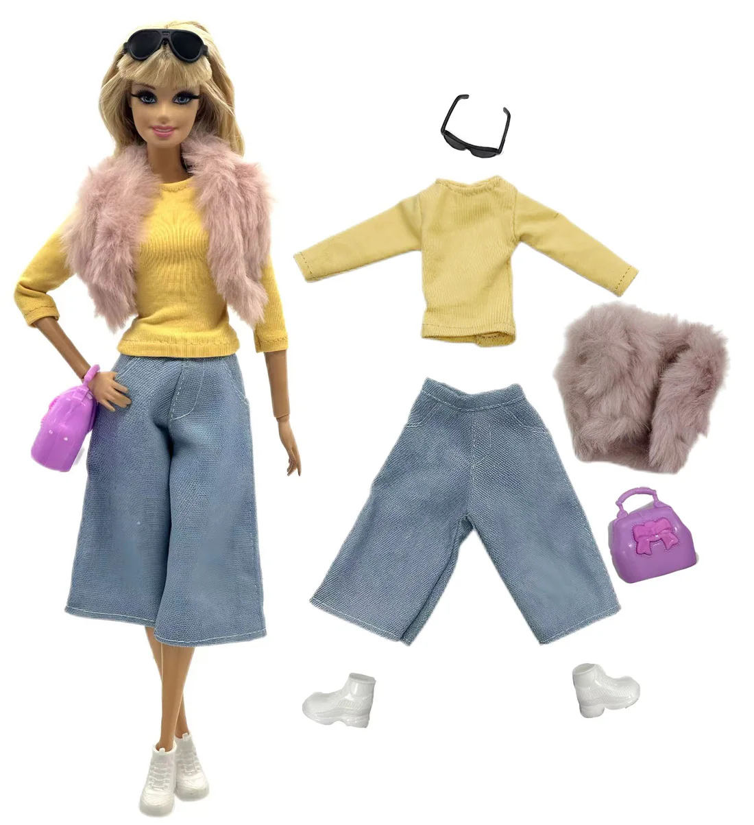 1 Set Cloth Doll Accessories Fashion Casual Wear Cool Clothes for 11.5 Inch 30cm Doll Kids or Birthday Gift - view 4