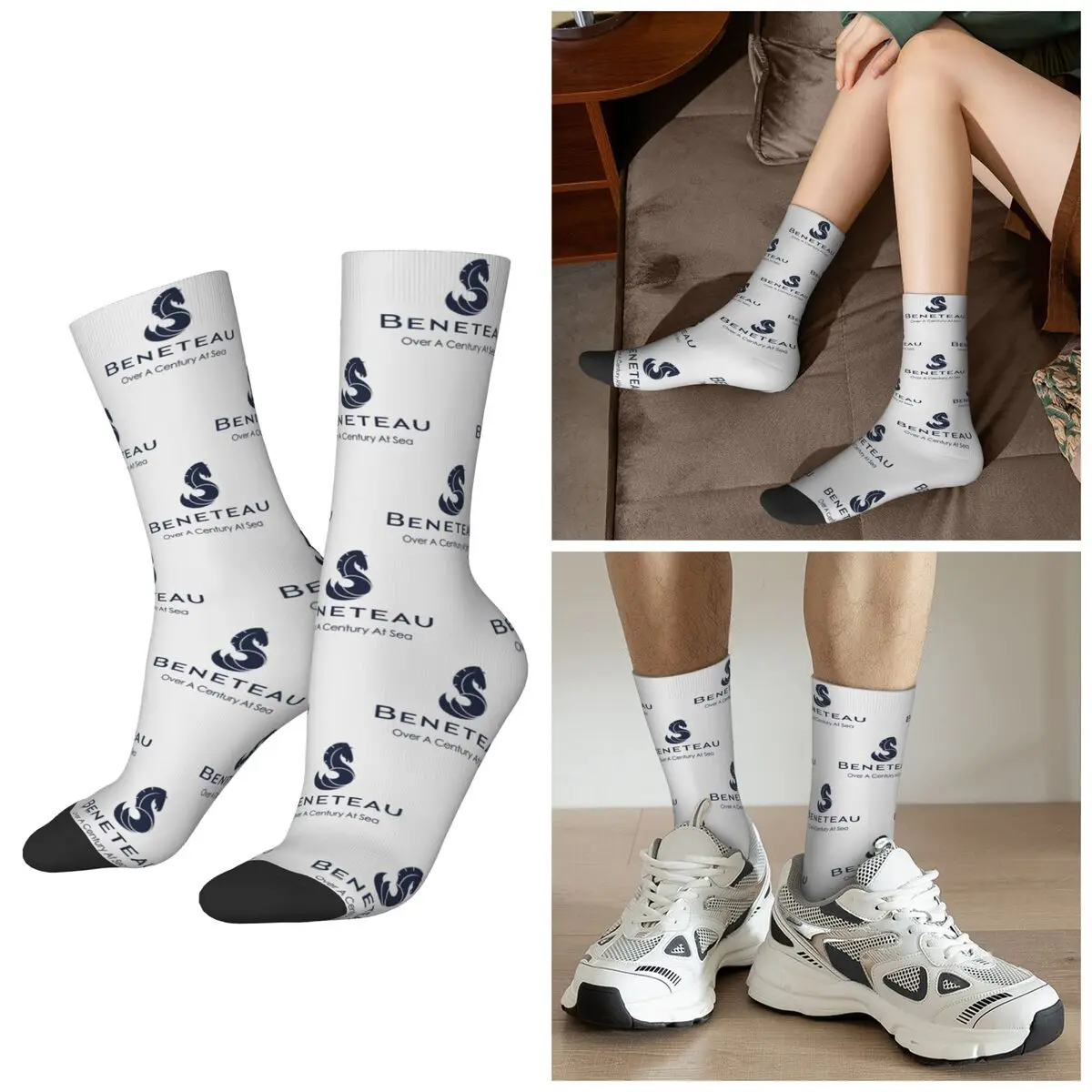 

Всесезонные носки Beneteau Boats, носки в стиле Харадзюку, чулки в стиле хип-хоп для мужчин и женщин, рождественские подарки