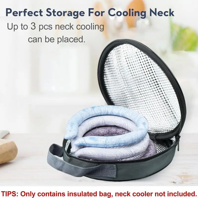 Neck Ice Tube Insulated Bag Portable Neck Cooling Tube Insulated Organizer Camping Traveling Ice Neck Tube Holder To Keep Cold