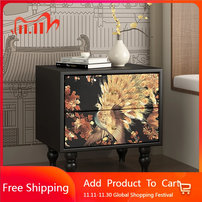 중국 서류 캐비닛 Nightstand 주최자 침실 모바일 침대 옆 테이블 거실 럭셔리 Mesitas De Noche 유행 가구