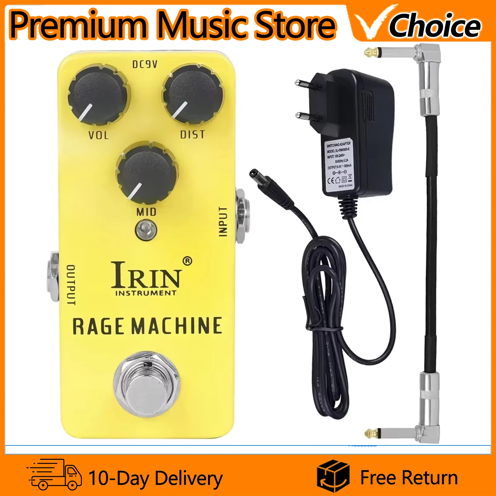 IRIN Electric Guitar Effect Pedal RS-16 Rage Machine Effect True Bypass Mini Single Guitar Pedal Guitar Accessories & Parts