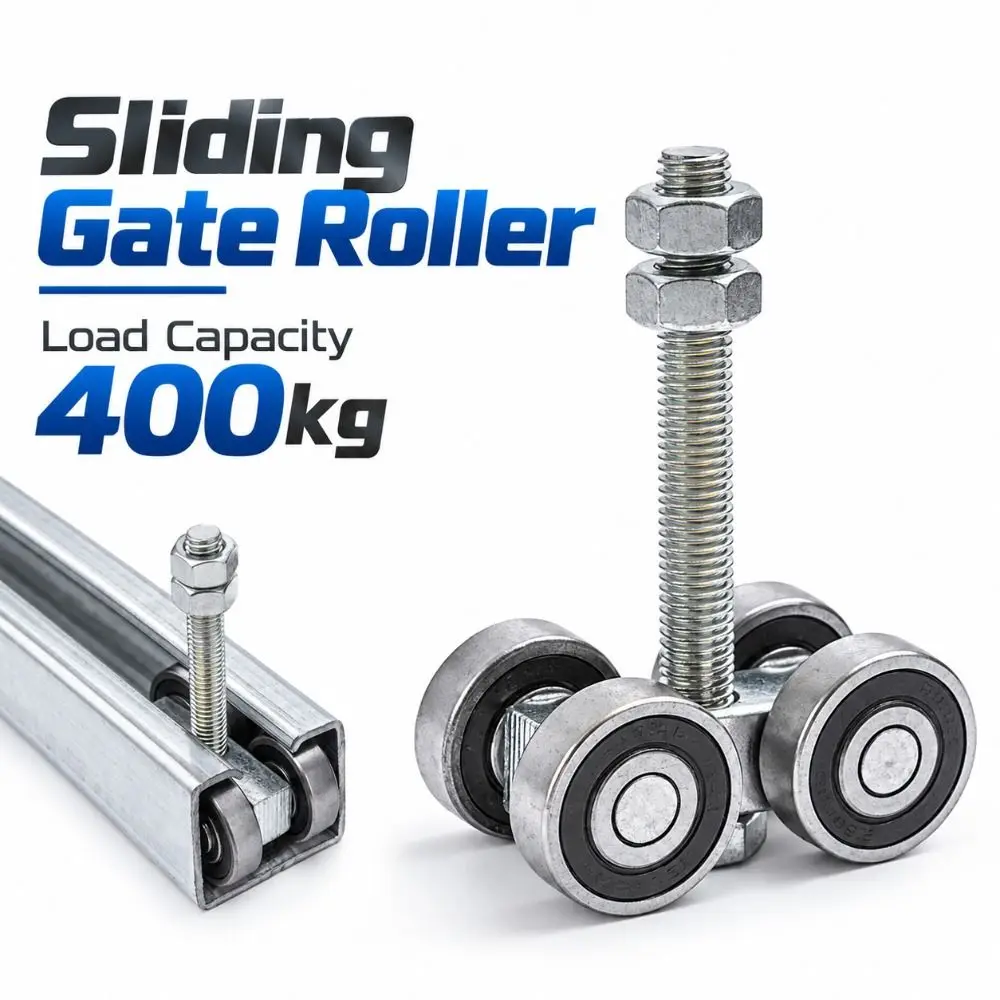 Steel Sliding Gate Roller Hanger Bracket Silent Rolling Overhead Door Roller Adjustable Bolt Heavy Duty Structure