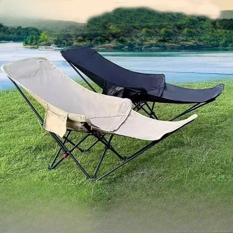 Portable Folding Lounge Chair with Footrest, Adjustable Recliner for Camping & Picnic