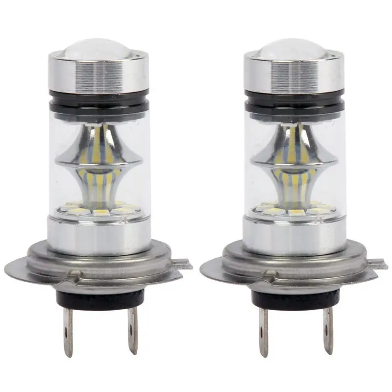 1 Pair High Power LED H7 Bulb 100W 20LED Car Fog Light Lamp Headlights 6000K White