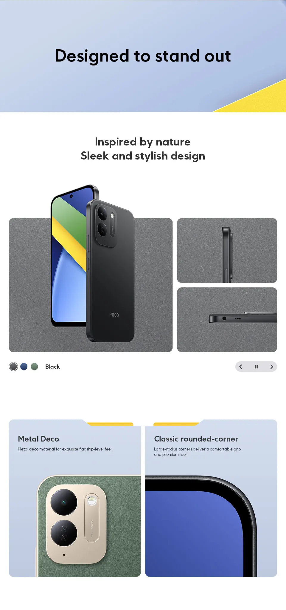 POCO C95 Pro Smartphone Global Version 7500mAh Battery 45W Charging 6.9" 120Hz display Helio G91-Ultra 50MP Camera NFC