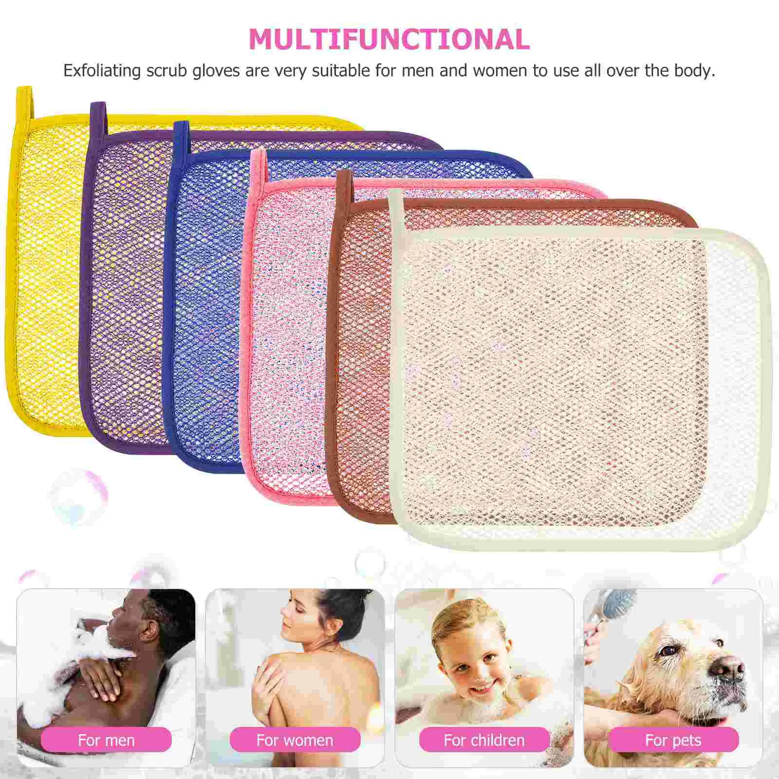 Exfoliërende Gezichtswashandje Body Scrubber Hangende Baddoek Afrikaanse Netspons Douche Loofah Huid Wassen Handdoek Gezichtsmake-Up