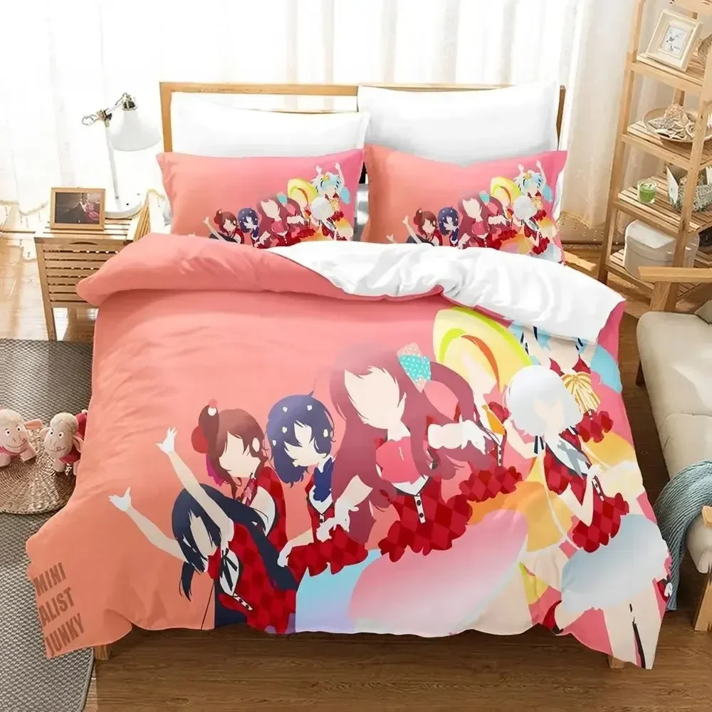 

Zombie Land Saga Comfortable Duvet Quilt Cover Pillowcase Bedding Set Children Bedroom Decoration Home Textile