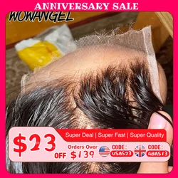 Волнистые волосы 5X5/6X6/7X7 HD с кружевной застежкой, только расплавляют шкуры, недетектируемые швейцарские волосы, фронтальные 100% человеческие волосы