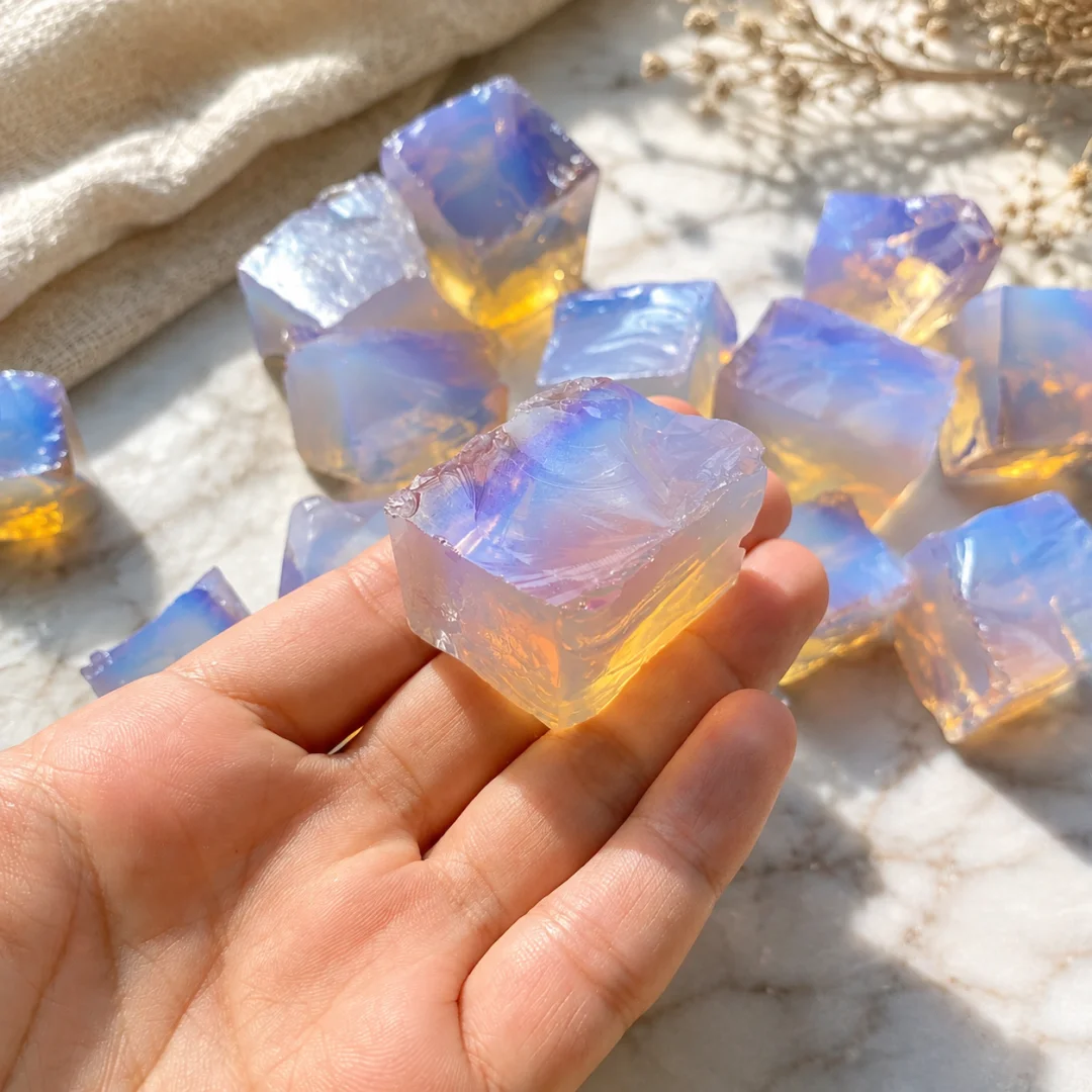 Pink Opal Raw Stone Rough Crystal Mineral Specimen Home Decoration Collectible Healing Stone Gift