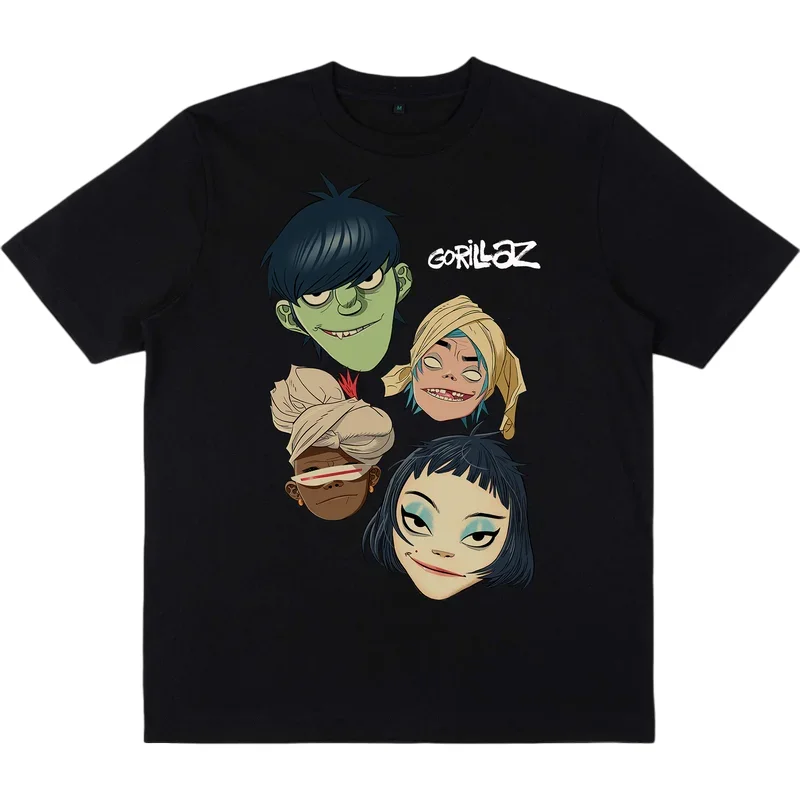 Gorillaz Classic Logo T-Shirt Vintage Gothic Hip Hop Grafik Unisex Oversized Rundhals Baumwolle Kurzarm Tee Tops Heißer Verkauf