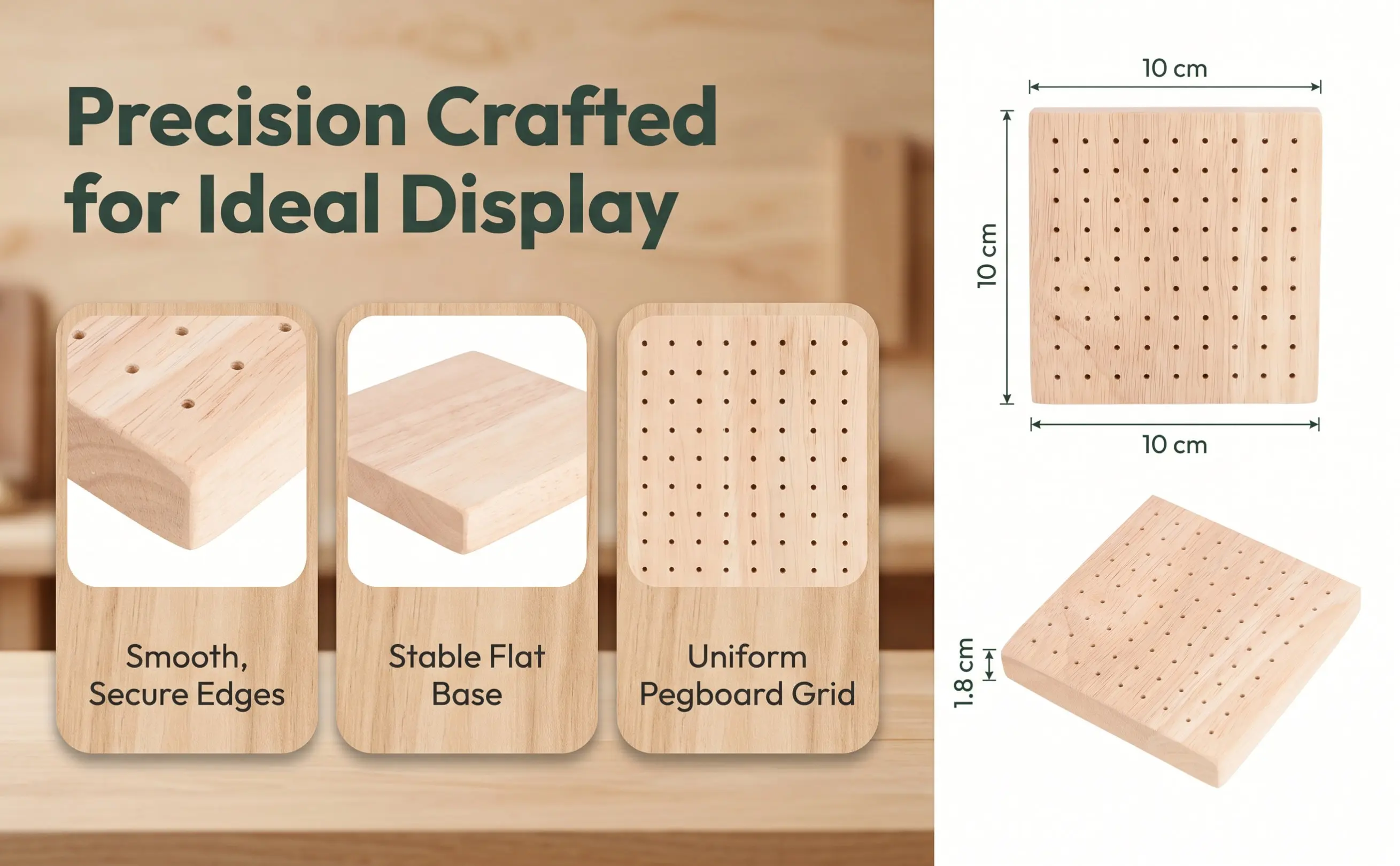 2Pcs Solid Wood Lollipop Stand Simple Generous Design Party Lollipop Holder Compact Space Saving Display Rack for Banquets