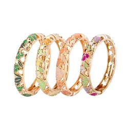 Bangles For Women Bracelet On Hand Hollow Cloisonne Enamel Jewelry Women's Hand Bracelets Female Bangle Mother's Day Gift Wife