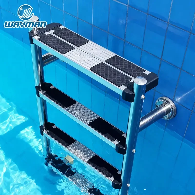 Outdoor Pool Handrail Stainless Steel Adjustable Grab Rail - Heavy Anti-Slip Residential & Commercial Pool Safety