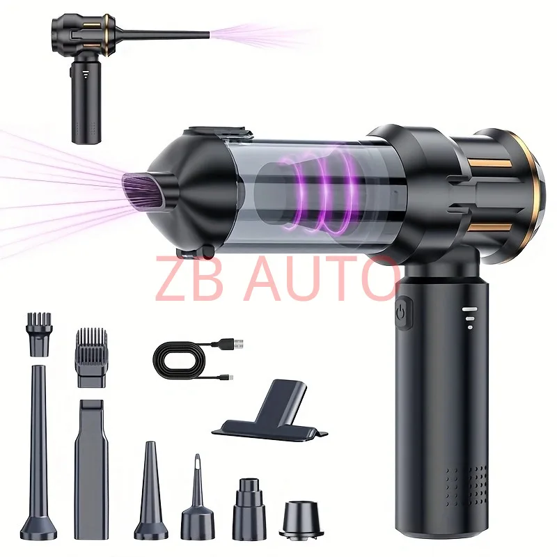 

Cross-border car vacuum cleaner brushless motor high-power electric dust blower vacuum inflator four-in-one handheld