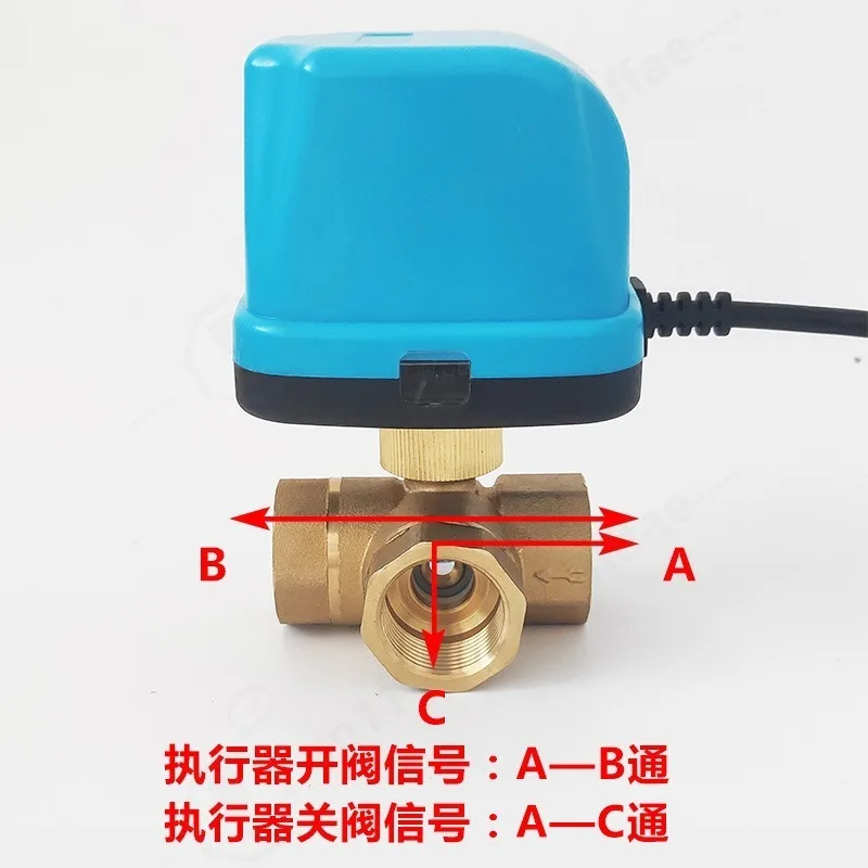 Mini 3 Wire Electric 3 Way Ball Valve DC5V 12V 24V Brass Threaded Water Valve Micro Motorized Valve for Water Control System