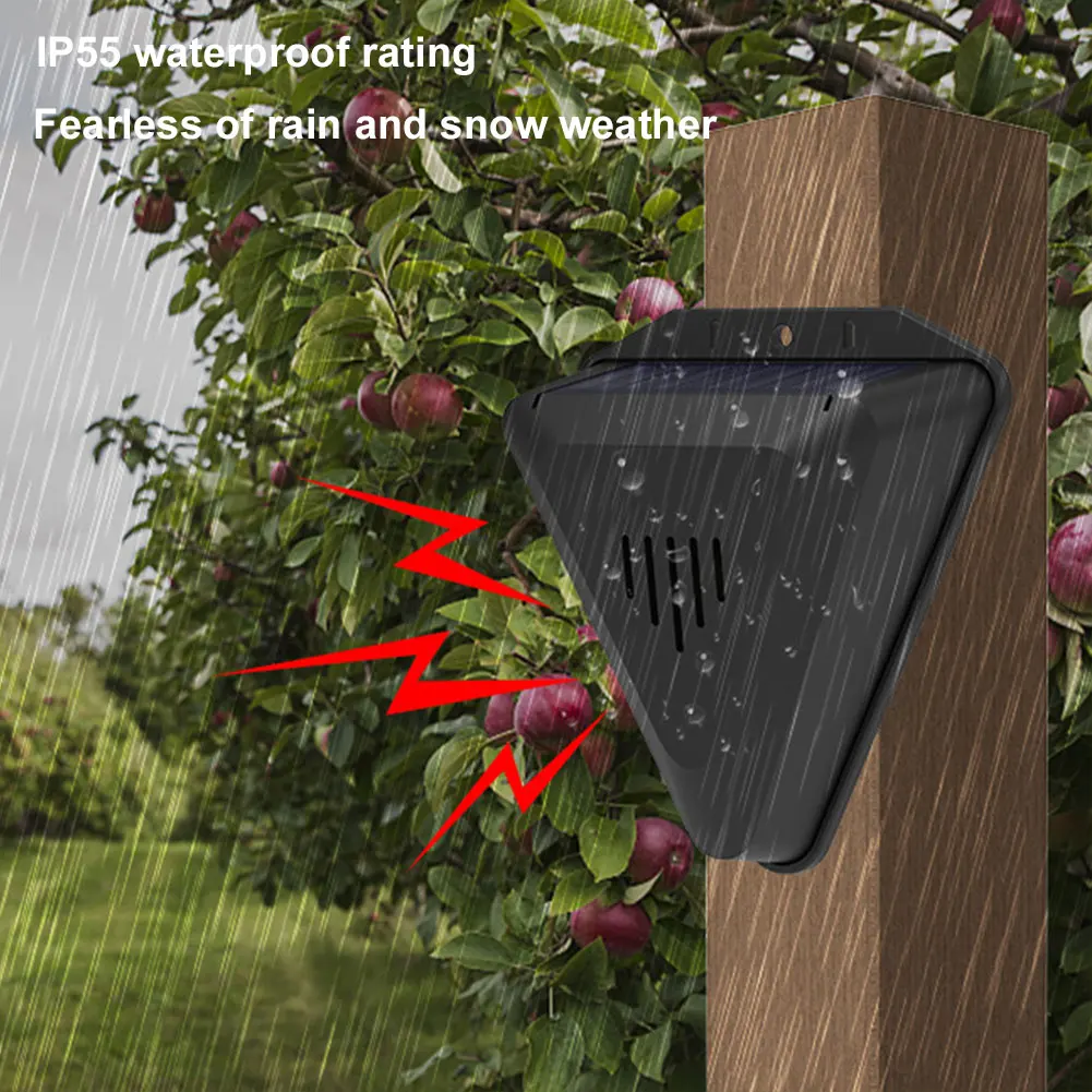 

Solar Bird Repeller Waterproof Bird Repellent Alarm Solar Animal Repellent Outdoor Crop Orchard Protection Animal Deterrents